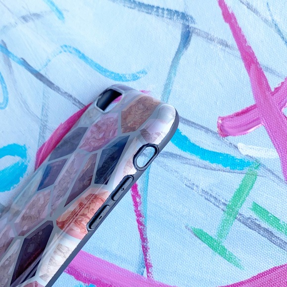 iPhone XS Max Case Marble Gem Print NEW - Picture 2 of 6